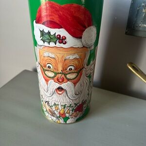 Vintage market square twistable changeable Santa Claus container